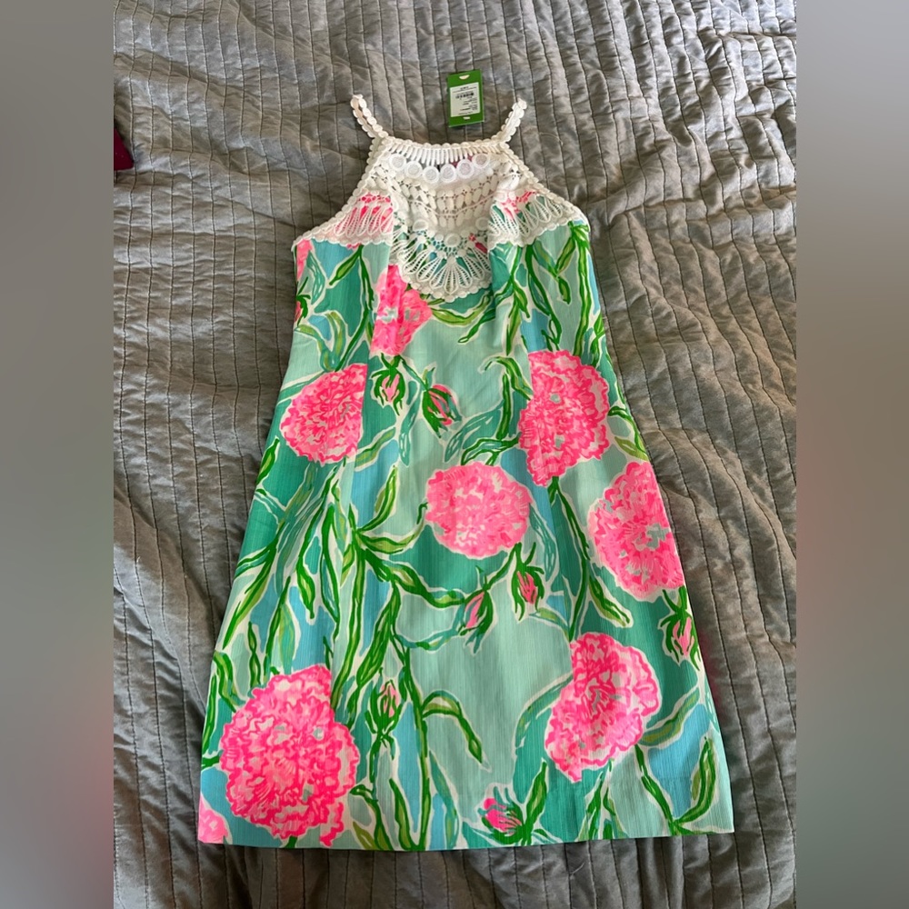 Never worn with tags. Lilly Pulitzer halter dress